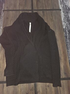 Lululemon Post Practice Cardi Size 6 Black Cardigan Sweater